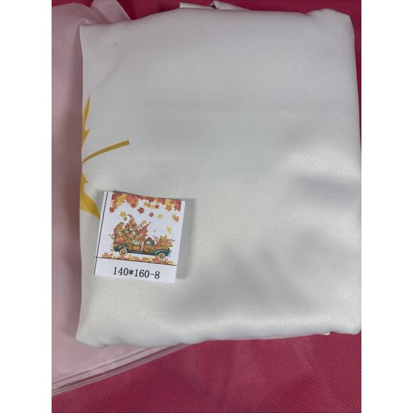 Fall Curtains Pumpkin Autumn Leaves Gnomes Thanksgiving Decorations 55” AM8 - Picture 2 of 4